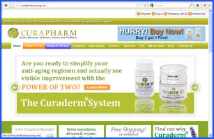 Curaderm home page