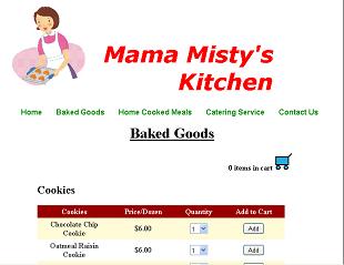 Mama Misty's Kitchen home page