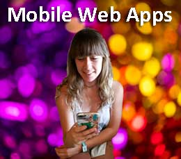 young woman looking at iphone